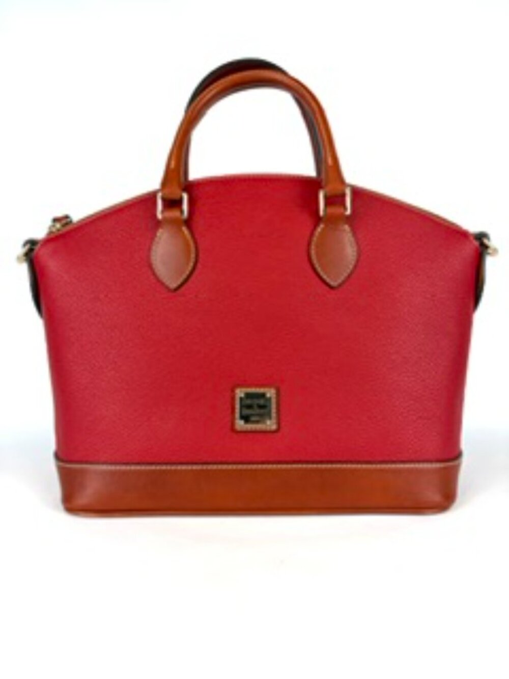 Dooney & Bourke, Carissa Satchel, Purse, Red & Cognac Pebble Leather R1833 RD